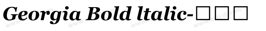 Georgia Bold ltalic字体转换